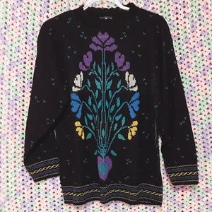 Vintage 90s Cabin Creek Bouquet Tacky Sweater